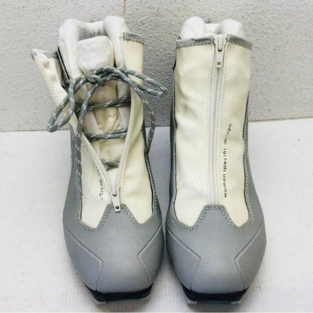 Rossignol X-1 Tour Men's Nordic Ski‎ Boots Size W9 Black And White Lace And Zip